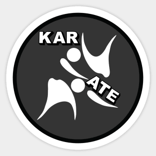 White KARATE Sticker